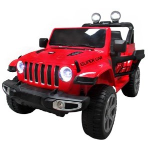 Elektrické autíčko Jeep Wrangler Rubicun červené