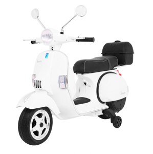 Dětská elektrická motorka Vespa bílá