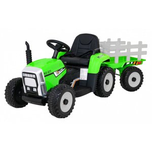 Elektrický traktor s přívěsem, 2.4GHz zelený