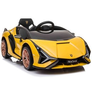 Elektrické autíčko Lamborghini Sian žluté