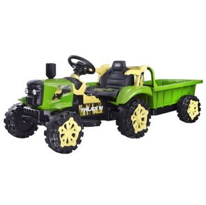 Elektrický traktor s přívěsem C2 zelený