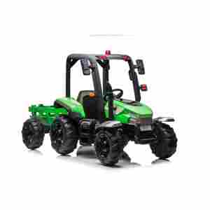 Elektrický traktor s přívěsem Blast 2x200W zelený