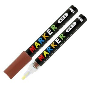 M&G, Acrylic Marker, akrylový popisovač, 2 mm, 1 ks Barva MG popisovač: Brown red