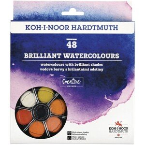 Kohinoor Koh-i-noor, 017450700004, sada brilantních, vodových barev, 48 odstínů