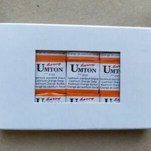 Umton, mistrovské akvarelové barvy, 1/2 pánvička, 2,6 ml, 1 ks Barva Umton: 2121 Kadmium oranžové tmavé