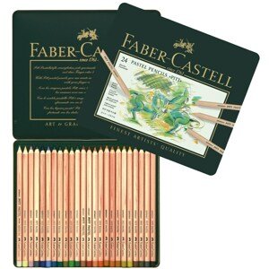 Faber-Castell, 112124, Pitt pastel, suchý pastel ve dřevě, 24 ks