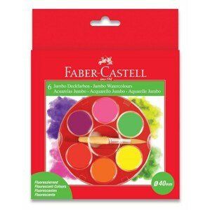 Faber-Castell, 125006, sada akvarelových vodových barev, 6 neonových barev
