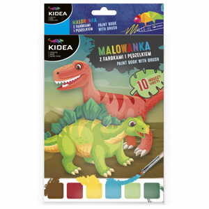 Kidea, MFPDKA, omalovánky s barvami a štětcem, dinosauři
