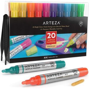 Arteza, ARTZ-9218, sada akrylových popisovačů, hrot 1 - 4 mm, 20 ks