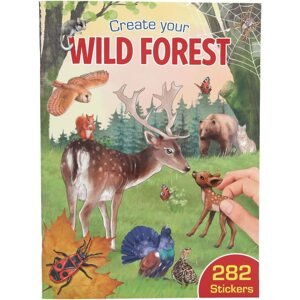 Create your, 3484166, Wild forest, kreativní sešit se samolepkami