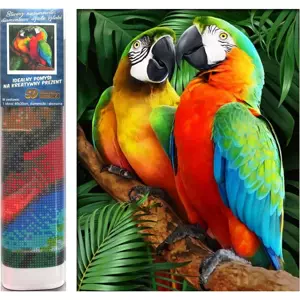 Diamantové malování Barevní papoušci 30x40cm