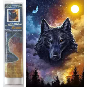 Diamantové malování Temný vlk 30x40cm