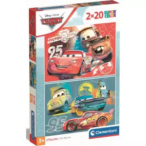 CLEMENTONI Puzzle Auta 2x20 dílků