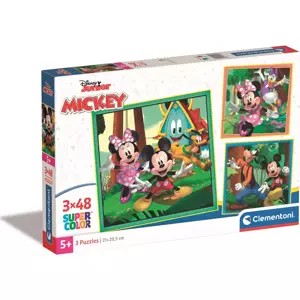 CLEMENTONI Puzzle Mickey a kamarádi 3x48 dílků