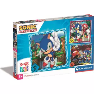 CLEMENTONI Puzzle Sonic 3x48 dílků