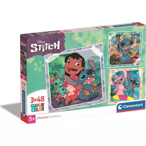 CLEMENTONI Puzzle Stitch 3x48 dílků