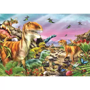 CLEMENTONI Puzzle Země dinosaurů 104 dílků