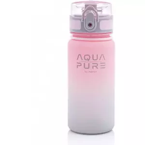 Zdravá láhev na vodu Aqua Pure 400ml růžovo-šedá