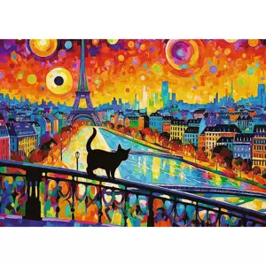TREFL Puzzle Kočka v Paříži 1000 dílků