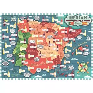 Puzzle Vinné oblasti Iberie 1000 dílků