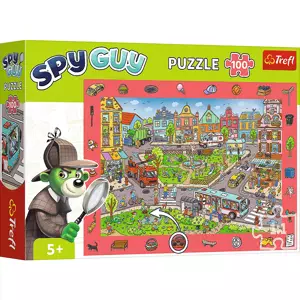 Puzzle s hledáním obrázků Spy Guy: Město 100 dílků