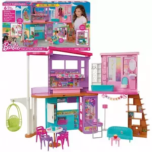 MATTEL BRB Barbie Párty dům v Malibu skládací herní set s doplňky
