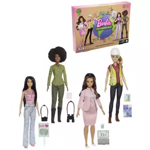 MATTEL BRB Povolání Ekologie je budoucnost set 4 panenky Barbie s doplňky
