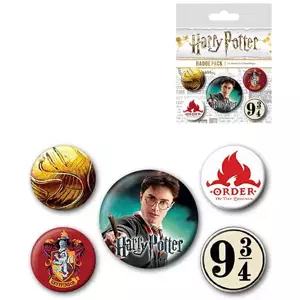 Odznaky kulaté Harry Potter Nebelvír 2,5-4cm set 4ks