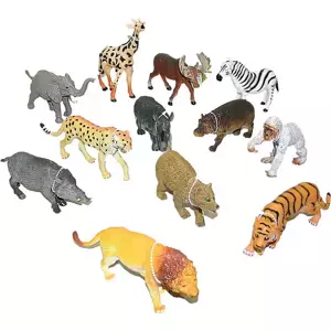 Zvířata divoká 13-20cm plastové figurky zvířátka 12 druhů