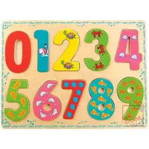 Bino Dřevěné hračky počítání puzzle číslice