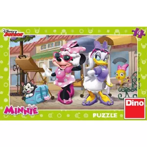 DINO Hra Puzzle Disney Junior Minnie na Montmartru 15 dílků v krabici