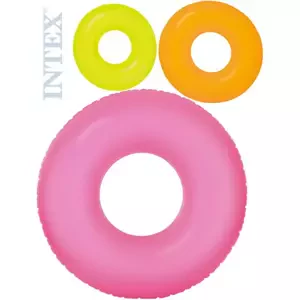 INTEX Kruh neon plavací 91cm nafukovací kolo do vody 3 barvy