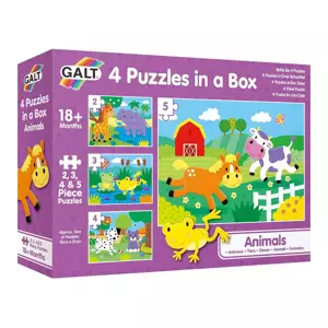 4 Puzzle v krabici - Zvířatka