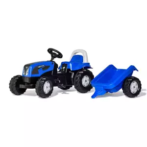 Šlapací traktor Rolly Kid Landini modrý s vlekem