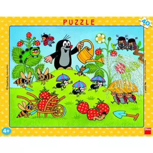 Dino Papírové puzzle  Krtek v jahodách 40 dílků