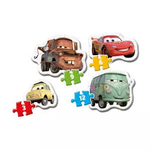 Puzzle 3+6+9+12 dílků My first puzzle - Cars
