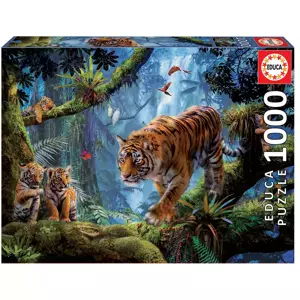 Puzzle 1000 dílků - Tygr na stromě