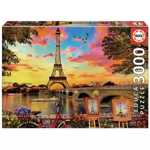 Puzzle 3000 dílků - Západ slunce v Paříži