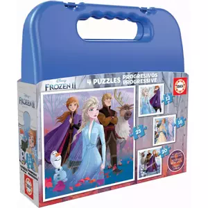 Puzzle v kufříku - Frozen II (12+16+20+25ks)