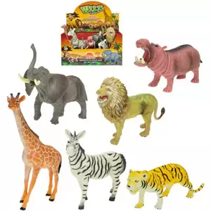 Zvířátka safari 15-20cm plastová figurka 6 druhů