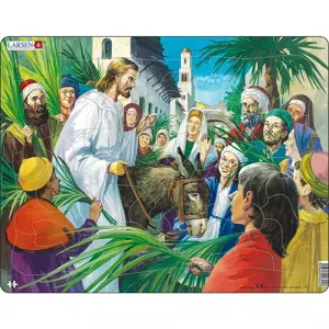 Puzzle Bible - Ježíš - příchod do Jeruzaléma 33 dílků