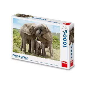 Puzzle 1000 dílků Sloní rodina