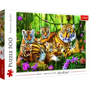 Puzzle Tygří rodina 500 dílků