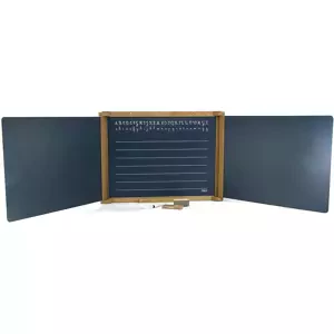 Jeujura Dřevěná trojkřídlá multifunkční tabule 156x43 cm s příslušenstvím