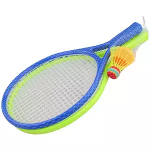 2 rakety 42cm set se 2 míčky na soft tenis a badminton 2v1 v síťce plast