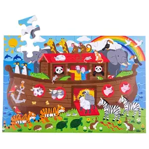 Bigjigs Toys Podlahové puzzle Noemova archa 48 dílků
