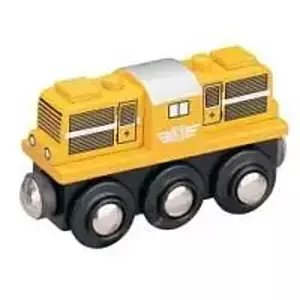 Maxim Dřevěná dieselová lokomotiva žlutá