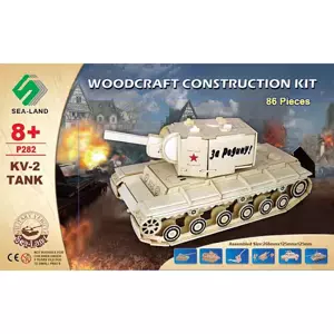 Woodcraft Dřevěné 3D puzzle tank KV 2