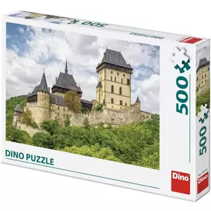 DINO Puzzle Hrad Karlštejn foto 500 dílků 47x33cm skládačka v krabici
