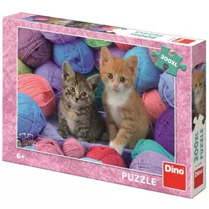 DINO Puzzle XL 300 dílků Koťátka ve vlně skládačka 47x33cm